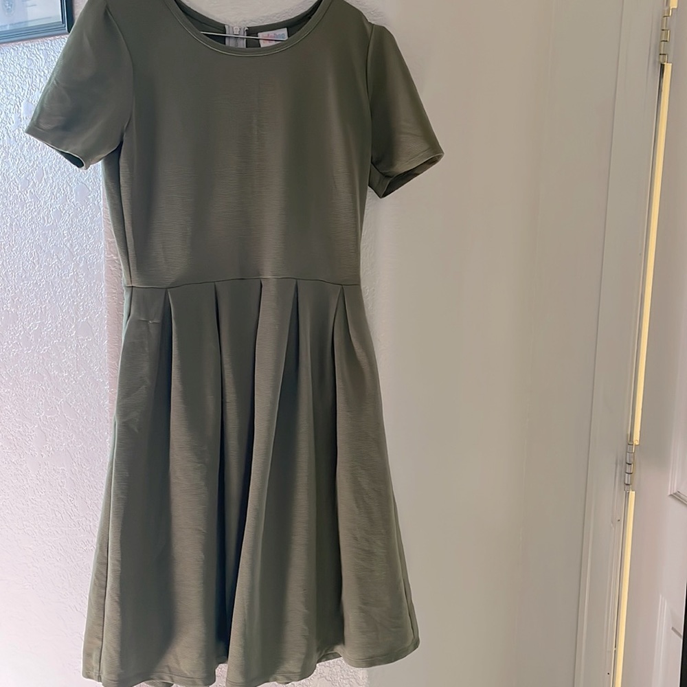 LuLaRoe Army green dress size medium